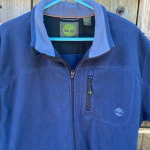 Mens XL Timberland jacket -Navy with gray/blue collar